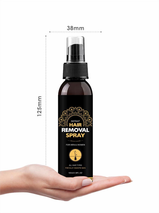 Hair Removal Spray for Men and Women 100 ml - Painless Removal of Unwanted Body Hair - Smooth Hands - Soft Legs - Clean Armpit Spray (100 ml) - Pack Of 2